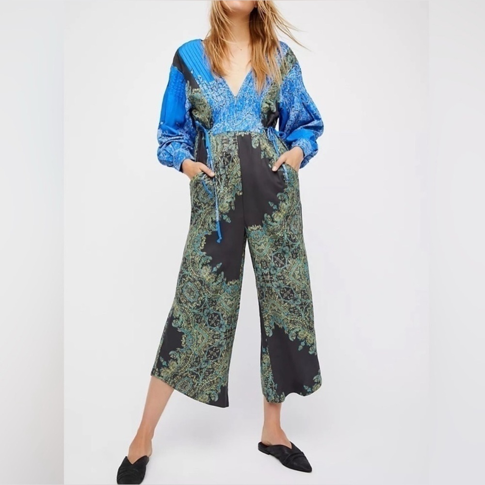 Free People Blooming Fields Jumpsuit Small